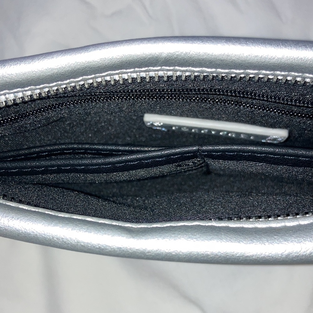 Forever 21 metallic silver chain purse / clutch / sling bag / crossbody - Picture 4 of 11